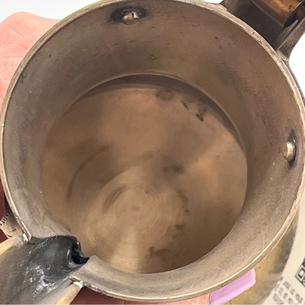 Vintage Etched Islamic Middle East Arabic Dallah Copper Brass Coffee Pot 10